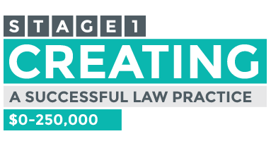 Stage 1 - Creating a successful law practice - $0K-$250K
