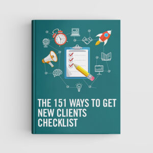 151 ways to get new clients checklist book cover