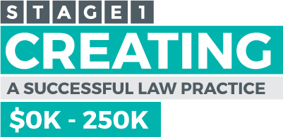 Stage 1 - Creating a successful law practice - $0K-$250K